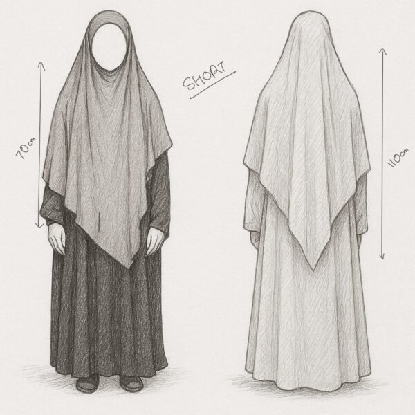 Liquid Jersey Khimar – Chocolate Brown (Short)