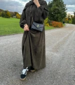 Corduroy Abaya OLIVE GREEN