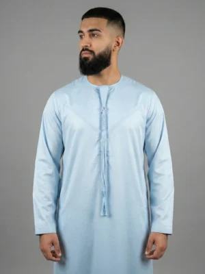 Mens Emirati Tassel Thobe Shiny