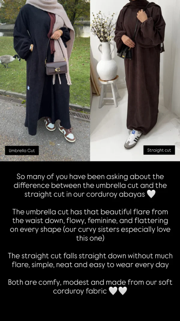 Corduroy Abaya OLIVE GREEN