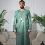 Embroidered Omani Thobe With Tassel