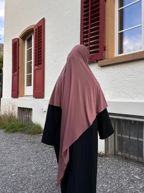 Liquid Jersey Khimar – Rose Taupe (Short)