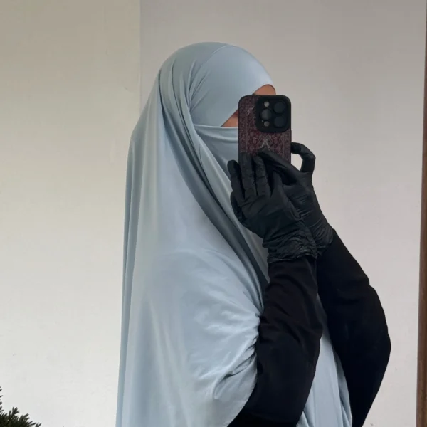 Liquid Jersey Khimar - Bubblegum Blue (Short)