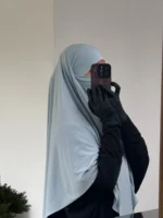 Liquid Jersey Khimar - Bubblegum Blue (Short)