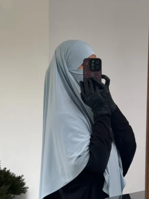 Liquid Jersey Khimar - Bubblegum Blue (Short)