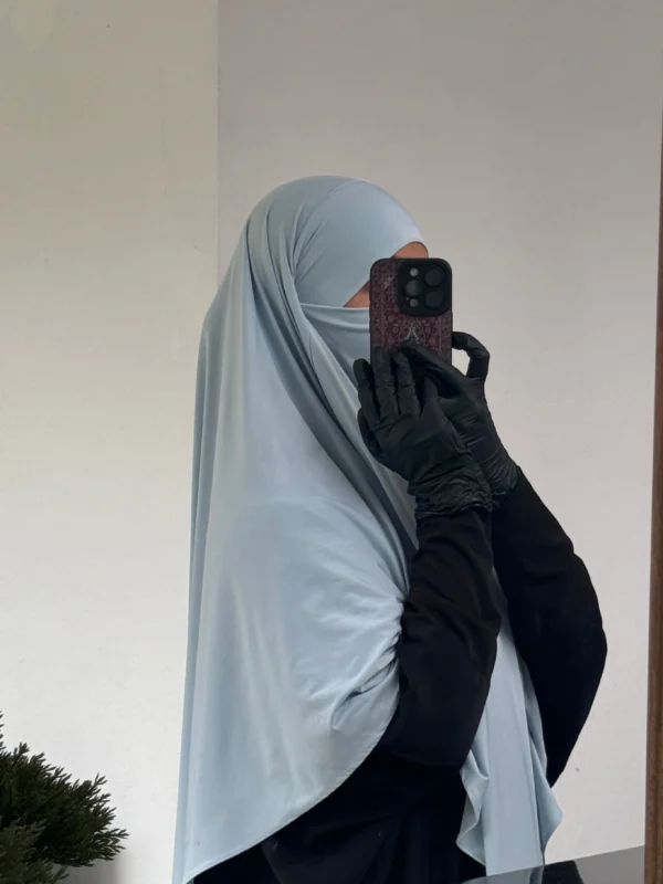 Liquid Jersey Khimar - Bubblegum Blue (Short)