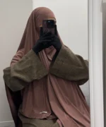 Liquid Jersey Khimar – Rose Taupe (Short)