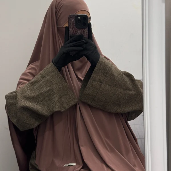 Liquid Jersey Khimar – Rose Taupe (Short)