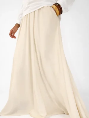Beige Linen Maxi Skirt