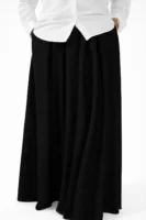 Black Linen Maxi Skirt