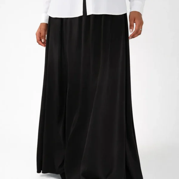 Black Satin Maxi Skirt