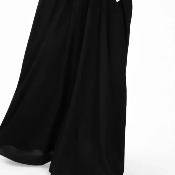 Black Linen Maxi Skirt