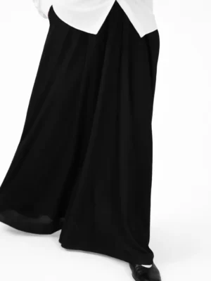 Black Linen Maxi Skirt