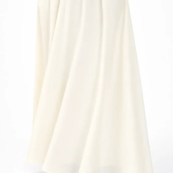 Ivory Satin Maxi Skirt