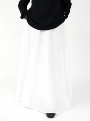 White Linen Maxi Skirt