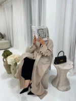 Aaliyah Blazer Abaya | Light Beige