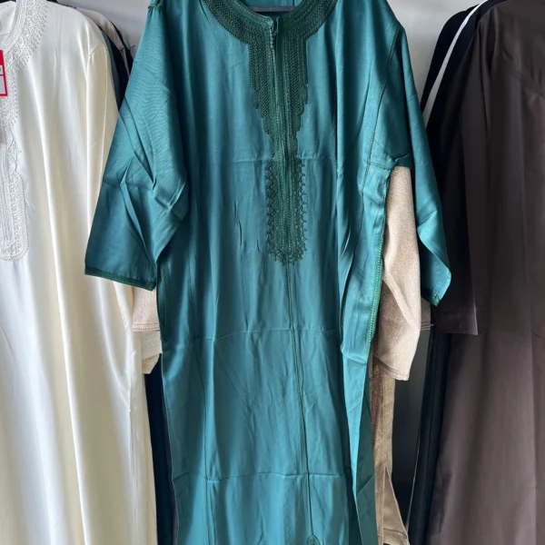 Premium Long Sleeve Green Moroccan Gandoura/Kaftan