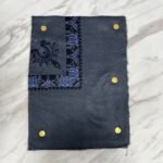 Yemeni Shemagh Keffiyah Grey, Blue & Brown