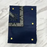 Yemeni Shemagh Keffiyah Grey, Blue & Brown