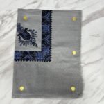 Yemeni Shemagh Keffiyah Grey, Blue & Brown