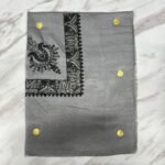 Yemeni Shemagh Keffiyah Grey, Blue & Brown