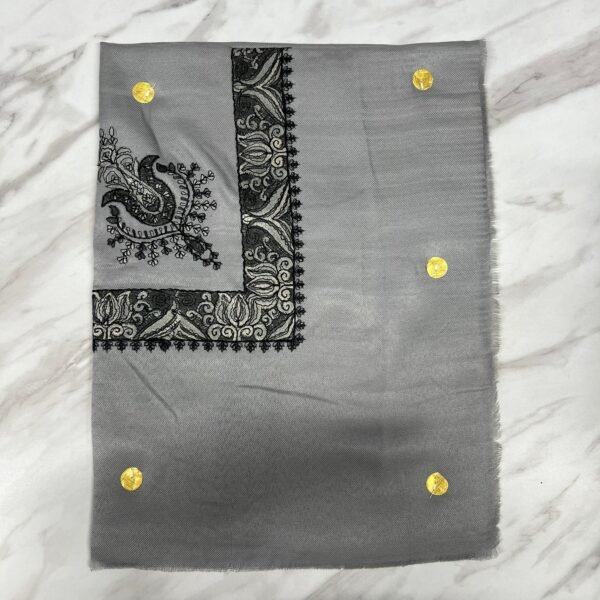 Yemeni Shemagh Keffiyah Grey, Blue & Brown