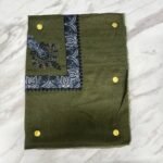 Yemeni Shemagh Keffiyah Grey, Blue & Brown