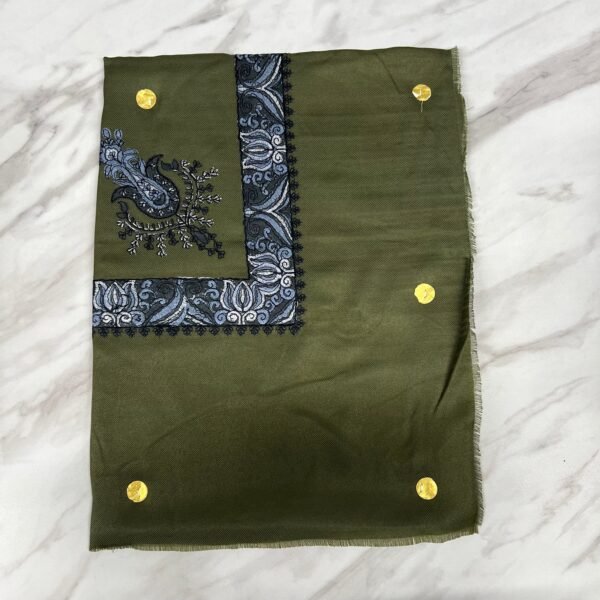 Yemeni Shemagh Keffiyah Grey, Blue & Brown