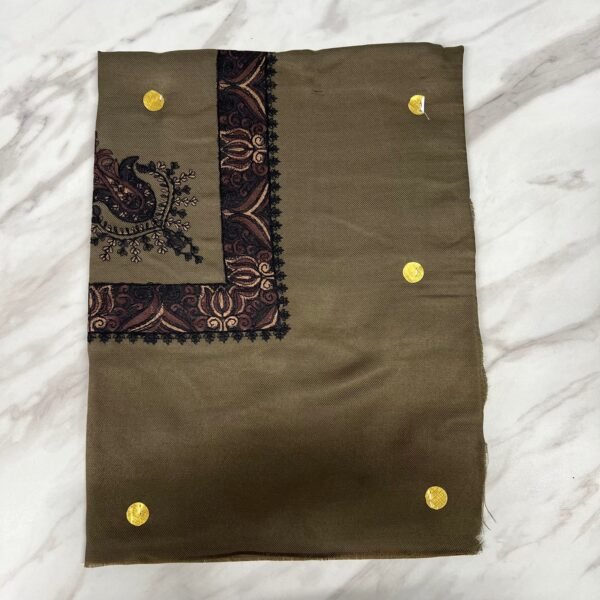 Yemeni Shemagh Keffiyah Grey, Blue & Brown