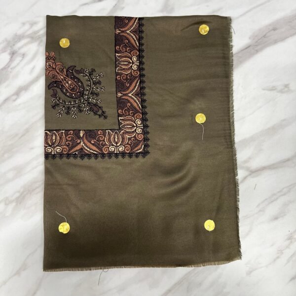 Yemeni Shemagh Keffiyah Grey, Blue & Brown