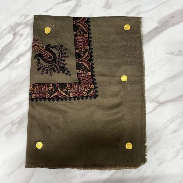 Yemeni Shemagh Keffiyah Grey, Blue & Brown