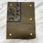 Yemeni Shemagh Keffiyah Grey, Blue & Brown