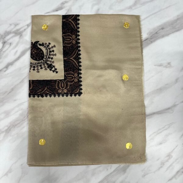 Yemeni Shemagh Keffiyah Grey, Blue & Brown