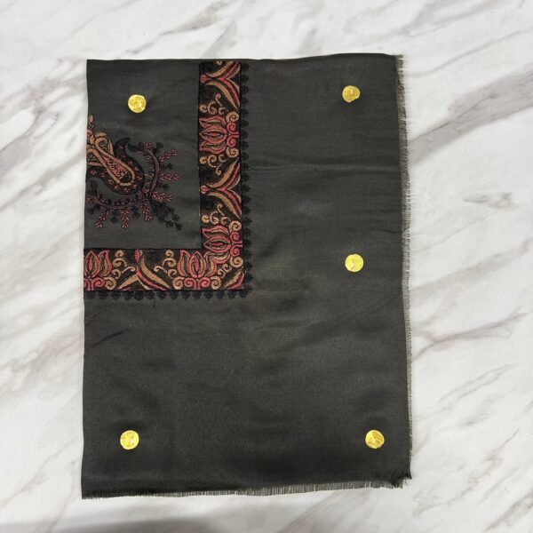 Yemeni Shemagh Keffiyah Grey, Blue & Brown