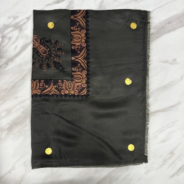 Yemeni Shemagh Keffiyah Grey, Blue & Brown