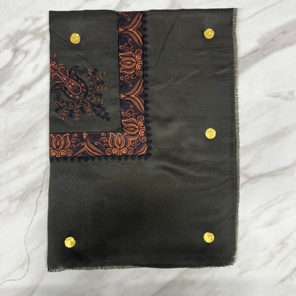 Yemeni Shemagh Keffiyah Grey, Blue & Brown