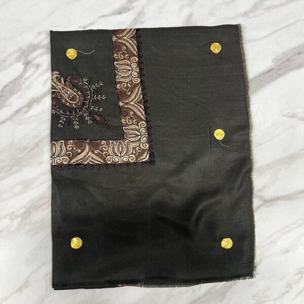 Yemeni Shemagh Keffiyah Grey, Blue & Brown