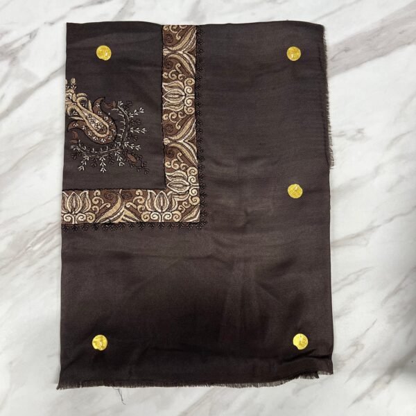 Yemeni Shemagh Keffiyah Grey, Blue & Brown