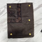 Yemeni Shemagh Keffiyah Grey, Blue & Brown