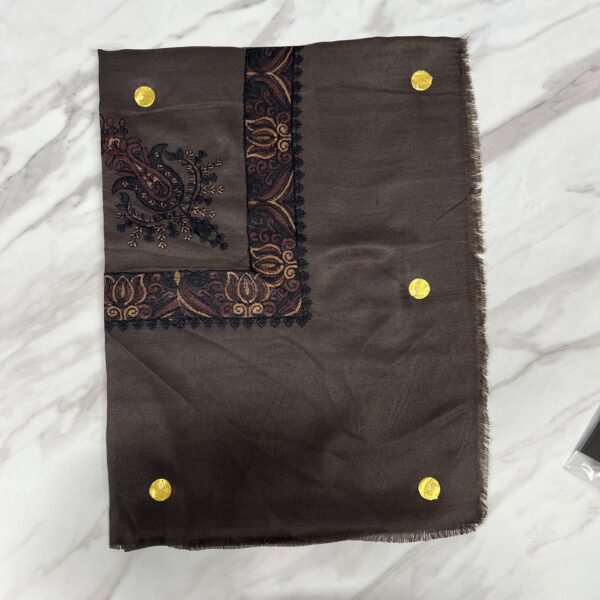 Yemeni Shemagh Keffiyah Grey, Blue & Brown