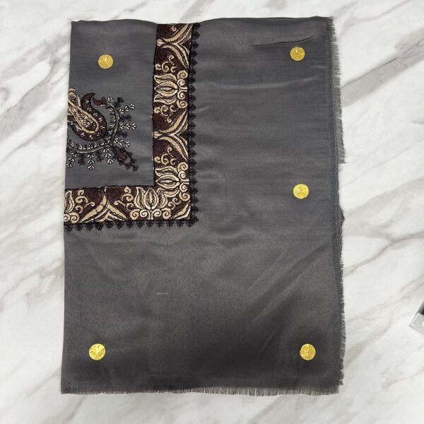 Yemeni Shemagh Keffiyah Grey, Blue & Brown