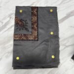 Yemeni Shemagh Keffiyah Grey, Blue & Brown