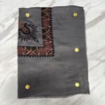 Yemeni Shemagh Keffiyah Grey, Blue & Brown