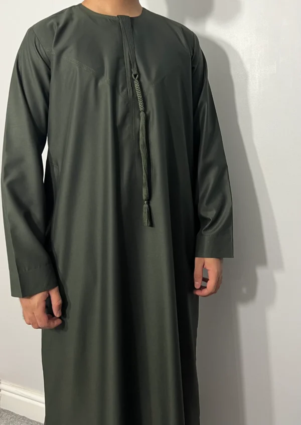 Forest green Emaar Basic's- Cotton Blend Emirati Thobes