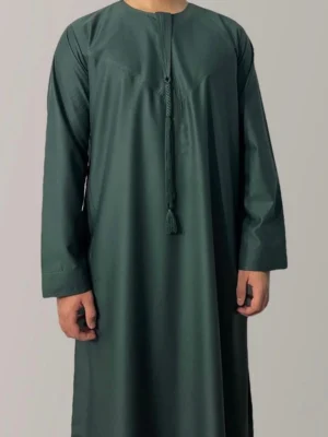Forest green Emaar Basic's- Cotton Blend Emirati Thobes