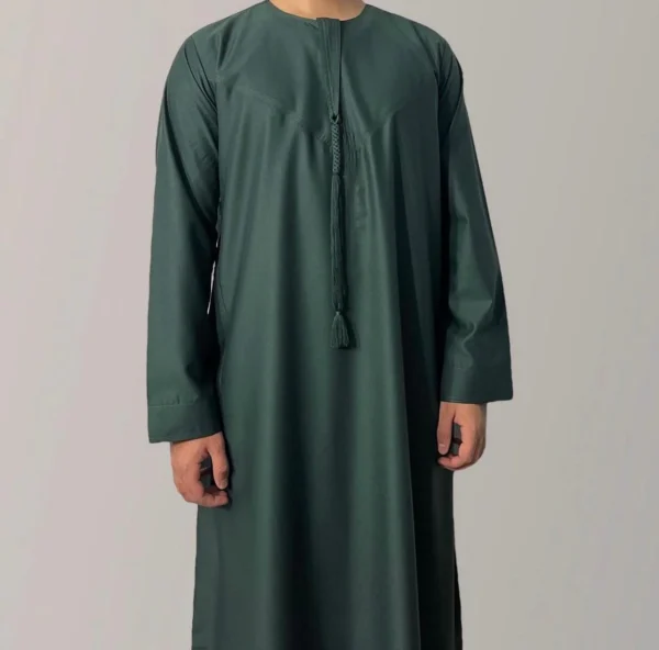 Forest green Emaar Basic's- Cotton Blend Emirati Thobes