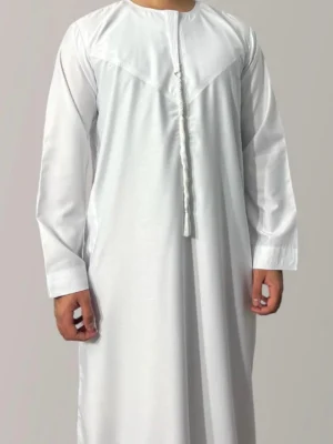 White Emaar Kids- Classic Emirati Thobes for kids