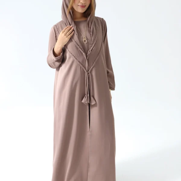 The Braided Abaya In Mocha