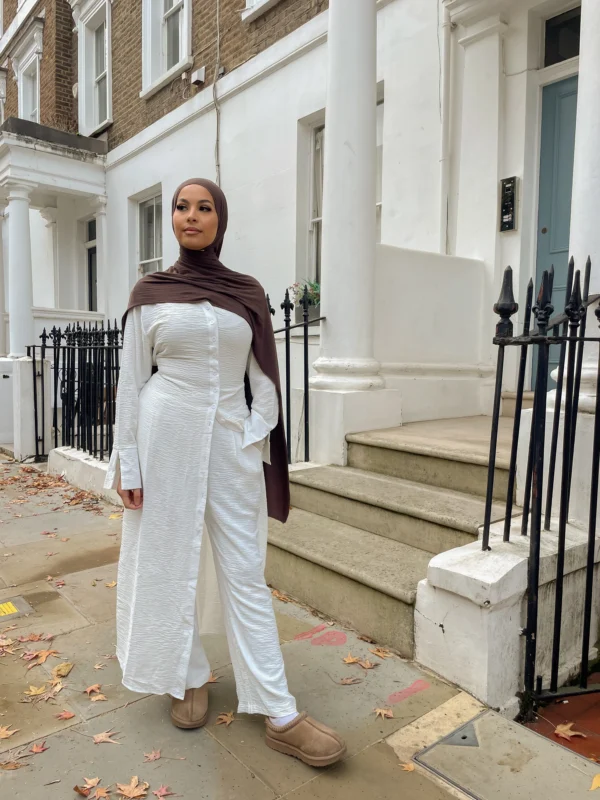 Buttoned Two-Piece Flared Set
