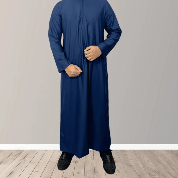 Navy Basic Omani Style Thobe Size 18- 50